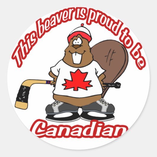 Canadian Beaver Sticker (Voorkant)