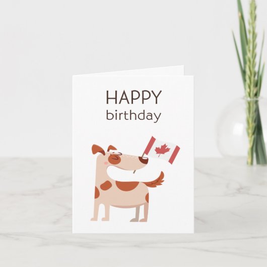 Canadian Birthday Kaart - Happy Birthday (Voorkant)