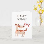 Canadian Birthday Kaart - Happy Birthday (Gele Bloem)
