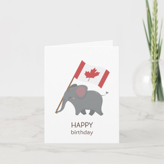 Canadian Birthday Kaart - Happy Birthday (Voorkant)