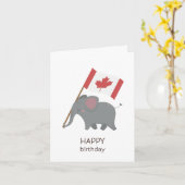 Canadian Birthday Kaart - Happy Birthday (Gele Bloem)