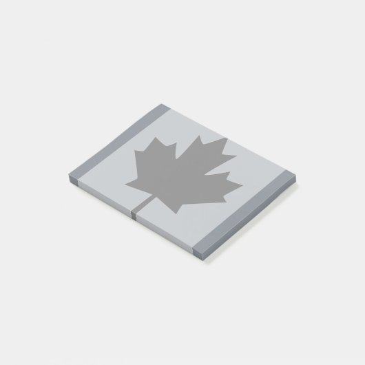 Canadian Black Maple Leaf Graphic Post-it® Notes (Schuin)