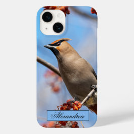 Canadian Brown Bohemian Waxing Bird Photography Case-Mate iPhone 14 Hoesje