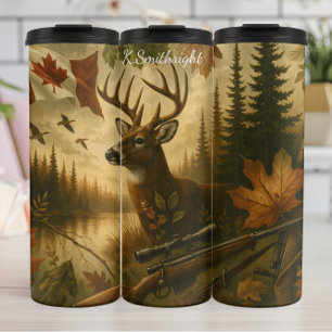 Canadian Deer Hunter Lakeside Autumn Thermosbeker