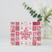 Canadian Flag Briefkaart - Stamp Collage! (Staand voorkant)