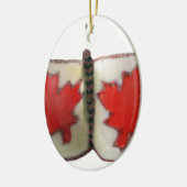 Canadian Flag Butterfly Design Keramisch Ornament (Links)