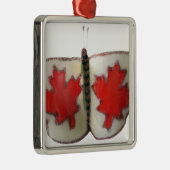 Canadian Flag Butterfly Design Metalen Ornament (Rechts)