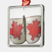 Canadian Flag Butterfly Design Metalen Ornament (Links)