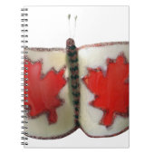 Canadian Flag Butterfly Design Notitieboek (Voorkant)