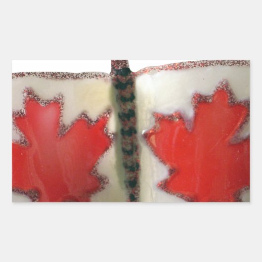 Canadian Flag Butterfly Design Rechthoekige Sticker (Voorkant)
