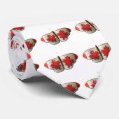 Canadian Flag Butterfly Design Stropdas (Opgerold)