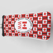 CANADIAN Flag Personalized MONOGRAM Putter Golfheadcover (Voorkant)
