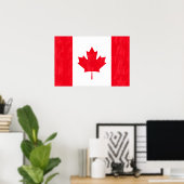 CANADIAN FLAG Poster (Thuiskantoor)
