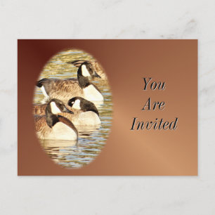 Canadian Geese Briefkaart-Invitation-customize Uitnodiging Briefkaart