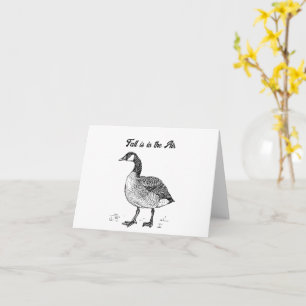 Canadian Goose Fine Art Sketch, Vogeltekening Kaart