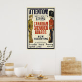 Canadian Grenadier Guards WWI Recruitment Poster (Cuisine)