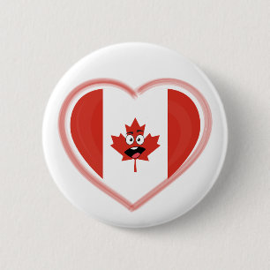 Canadian Heart - For real Canadians. Ronde Button 5,7 Cm