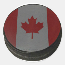 Canadian Hockey Puck Ronde Sticker