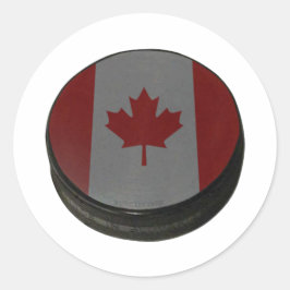 Canadian Hockey Puck Ronde Sticker