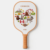 Canadian Love Custom Monogram Pickleball Paddle (Voorkant)