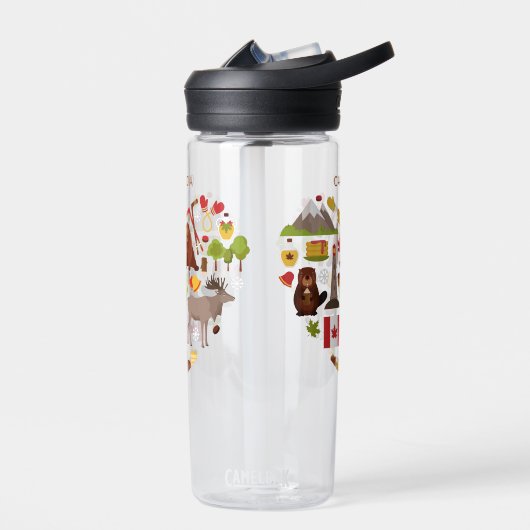 Canadian Love Custom Monogram Waterfles (Links)