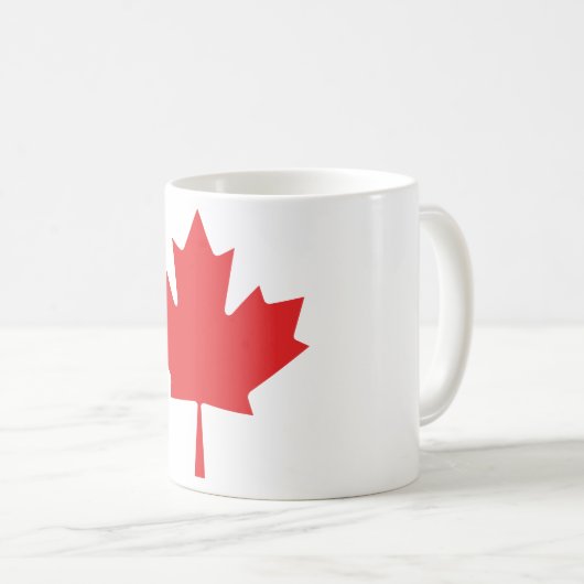 Canadian Maple Leaf Coffee Mok – Patriottische rod (Voorkant rechts)