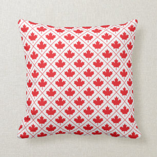Canadian Maple Leaf Design in Rood en Wit Kussen