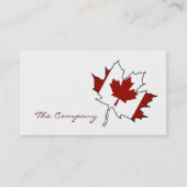 Canadian Maple Leaf Flag, Canada Visitekaartje (Voorkant)