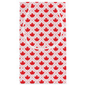Canadian Maple Leaf Red en White Diamond Design Klein Cadeauzakje (Achterkant)