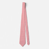 Canadian Maple Leaf Rood en Wit Diamant Patroon Stropdas (Voorkant)