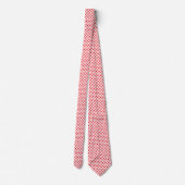 Canadian Maple Leaf Rood en Wit Diamant Patroon Stropdas (Achterkant)