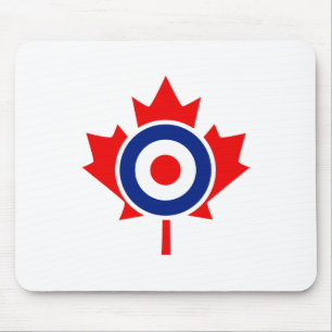 Canadian Maple Leaf Roundel Graphic Muismat