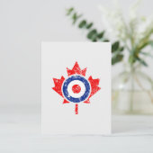 Canadian Maple Leaf Roundel Grunge Mod CANADA Briefkaart (Staand voorkant)