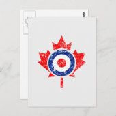 Canadian Maple Leaf Roundel Grunge Mod CANADA Briefkaart (Voorkant / Achterkant)