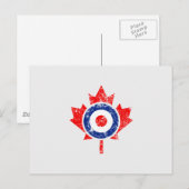 Canadian Maple Leaf Roundel Grunge Mod CANADA Briefkaart (Voorkant / Achterkant)