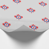 Canadian Maple Leaf Roundel Grunge Mod CANADA Cadeaupapier (Hoek)