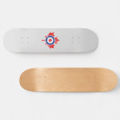 Canadian Maple Leaf Roundel Grunge Mod CANADA Skateboard (Horizontaal)