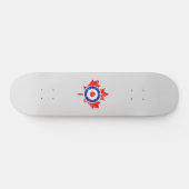 Canadian Maple Leaf Roundel Grunge Mod CANADA Skateboard (Horizontaal)