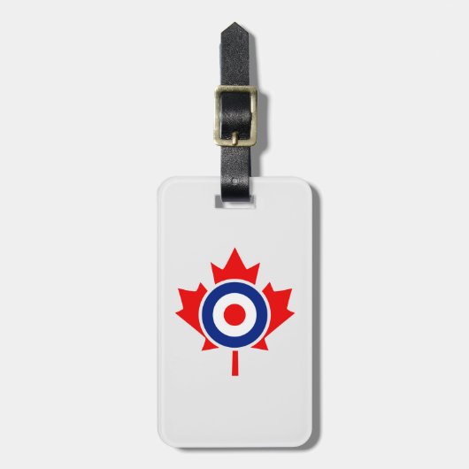 Canadian Maple Leaf Roundel Mod Badge Bagagelabel (Voorkant verticaal)