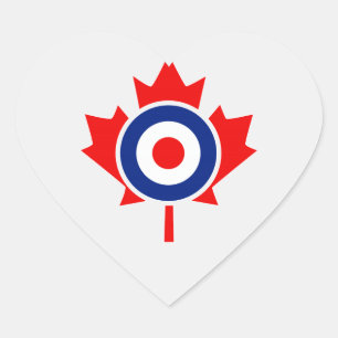 Canadian Maple Leaf Roundel Mod Badge Hart Sticker