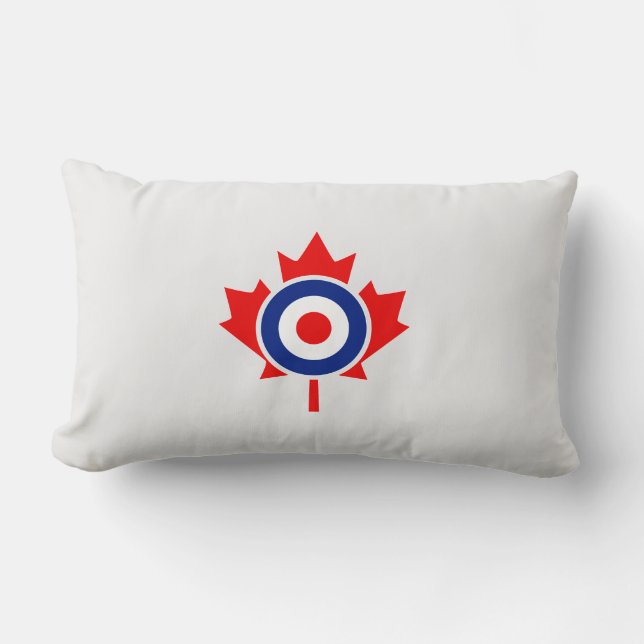 Canadian Maple Leaf Roundel Mod Badge Kussen (Voorkant)