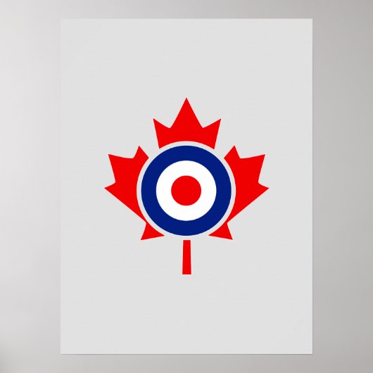 Canadian Maple Leaf Roundel Mod Badge Poster (Voorkant)