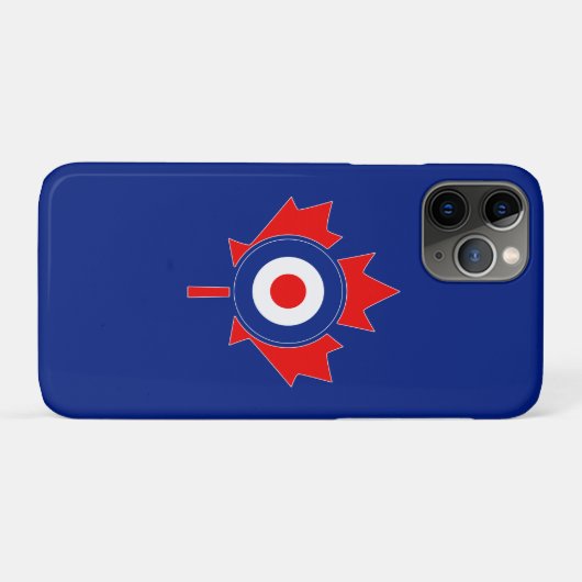 Canadian Maple Leaf Roundel Mod BLUE Case-Mate iPhone Case (Achterkant (horizontaal))