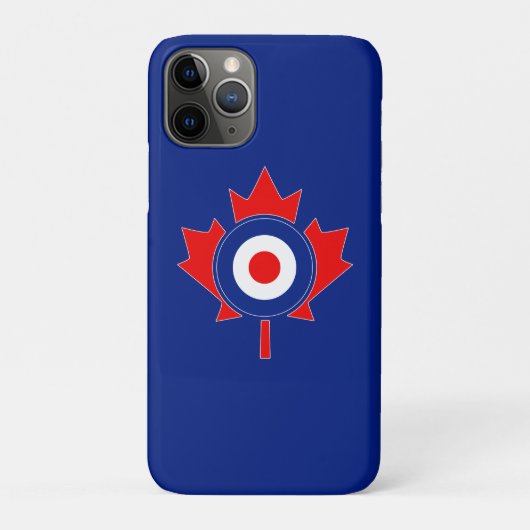 Canadian Maple Leaf Roundel Mod BLUE Case-Mate iPhone Case (Achterkant)