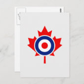 Canadian Maple Leaf Roundel Mod CANADA Briefkaart (Voorkant / Achterkant)