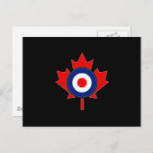 Canadian Maple Leaf Roundel Mod CANADA Briefkaart (Voorkant / Achterkant)