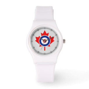 Canadian Maple Leaf Roundel Mod CANADA Horloge