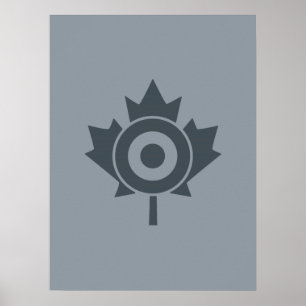 Canadian Maple Leaf Roundel Mod CANADA Poster