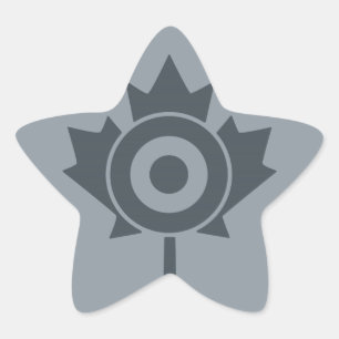 Canadian Maple Leaf Roundel Mod Graphic Ster Sticker