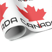 Canadian Maple Red Leaf Wrapping Paper – Feestelij Cadeaupapier (Rol Hoek)